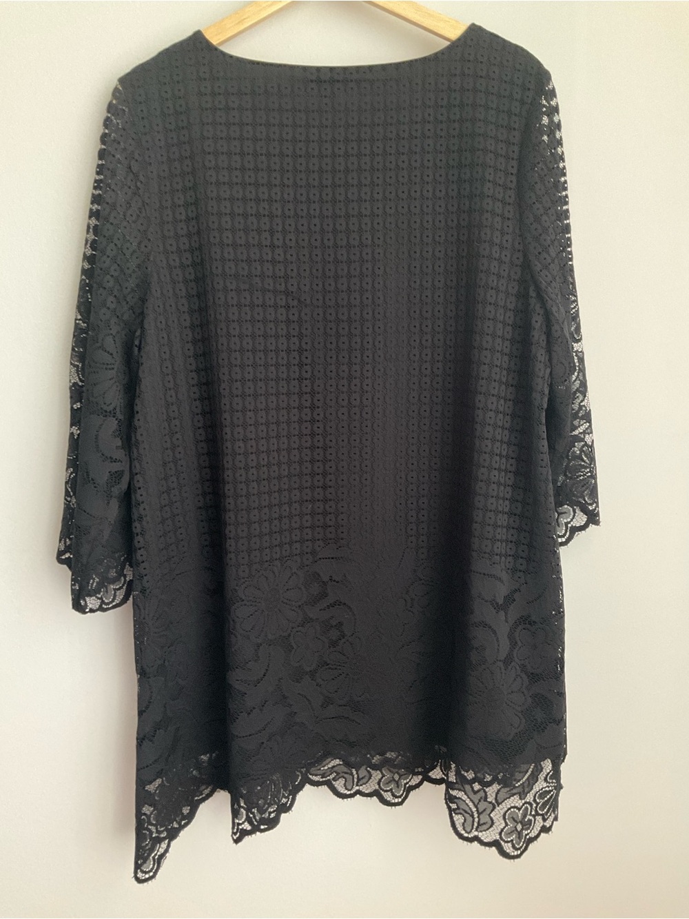 Avenue 14/16 Black Lace Overlay Tunic NEW - Retail $49 - Picture 5 of 10